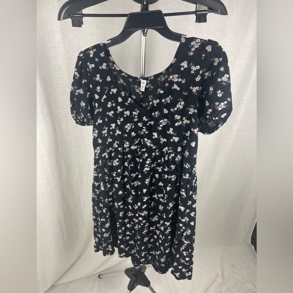BP Black Printed Babydoll Minidress size small NWT - Picture 9 of 10